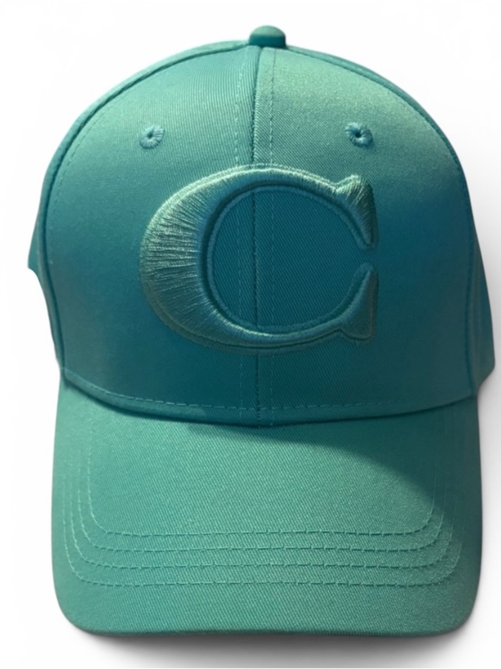 LAST ONE! Coach Monochrome Signature “C” Baseball Cap – Aqua/Turquoise NWT